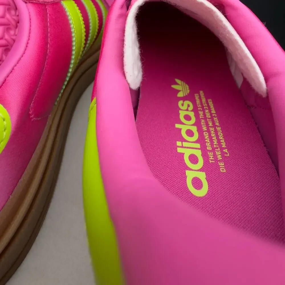 Adidas Gazelle Bold “Lucid Fuchsia Solar Slime Satin” | Women’s 8 | New w/ Box